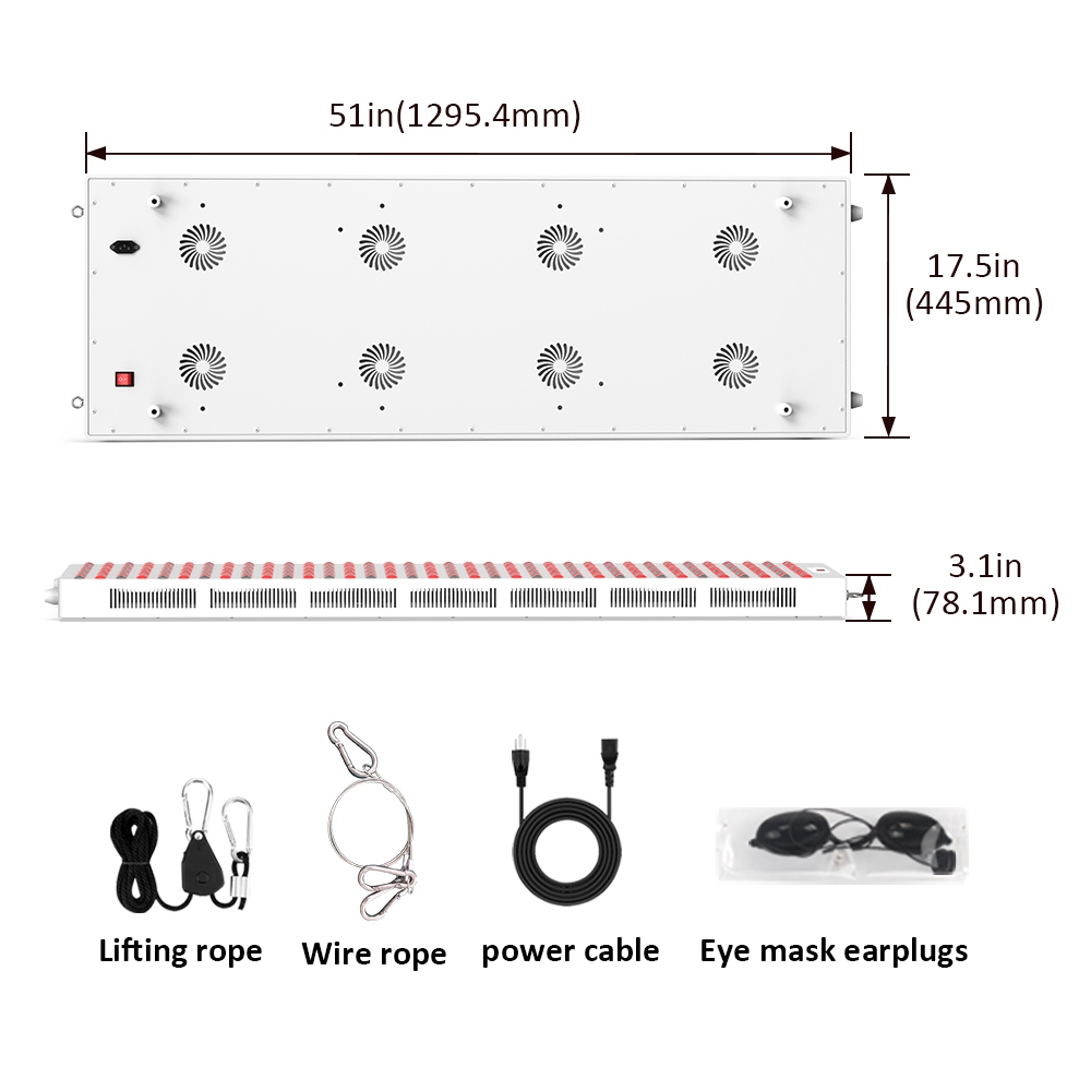 2160W red light therapy panel