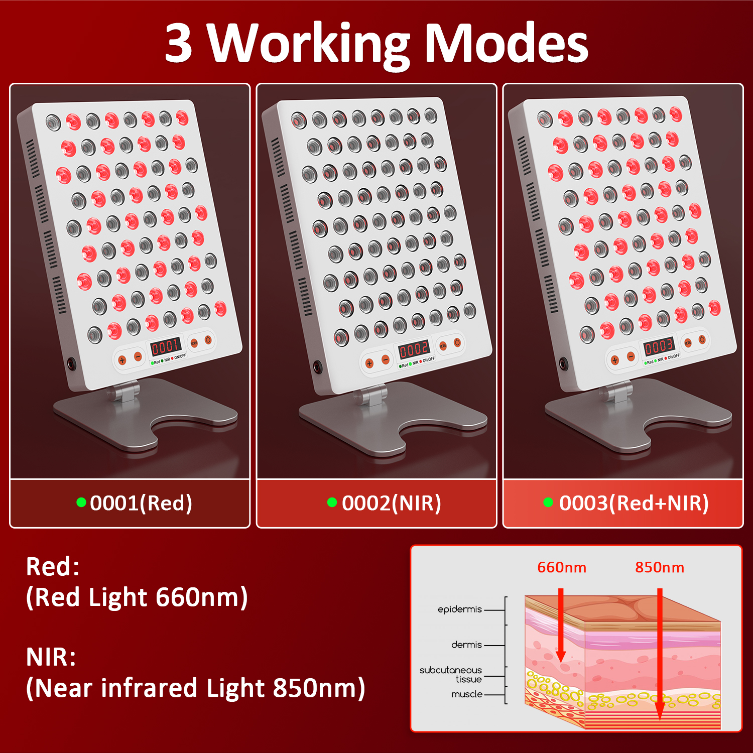 300w Red Light Therapy 660nm 850nm