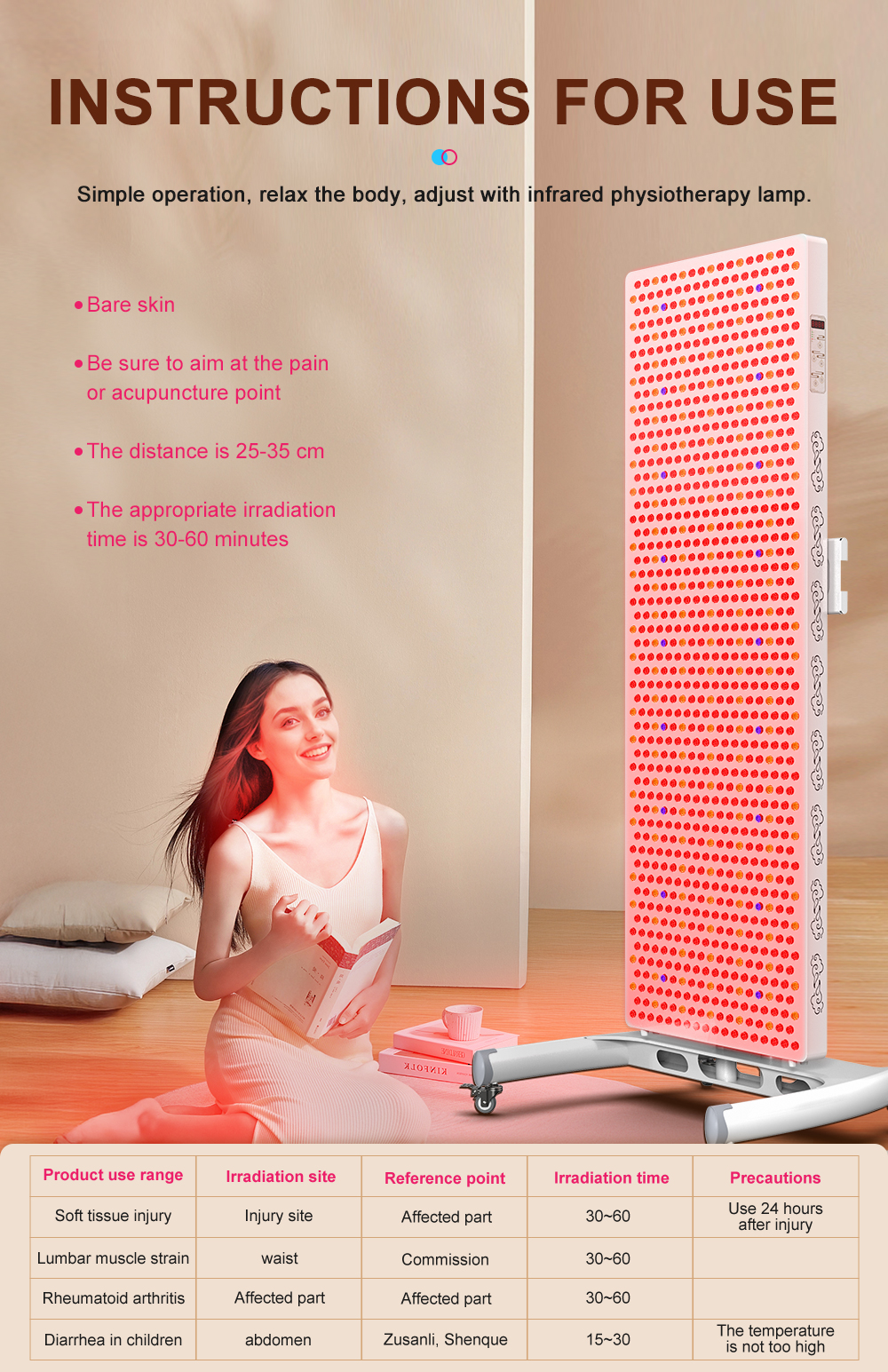 4725W red light therapy panel