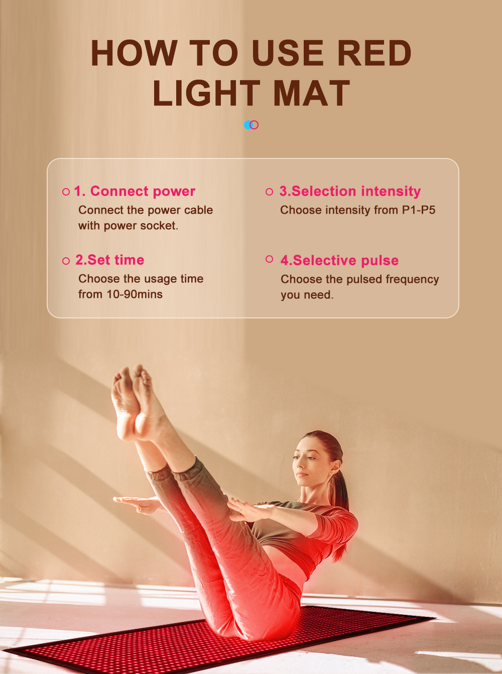 Red Therapy Light Mat Pad