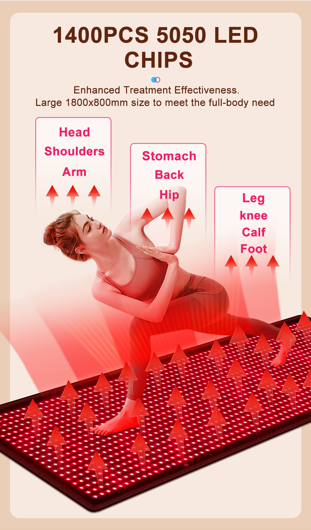 Red Therapy Light Mat Pad
