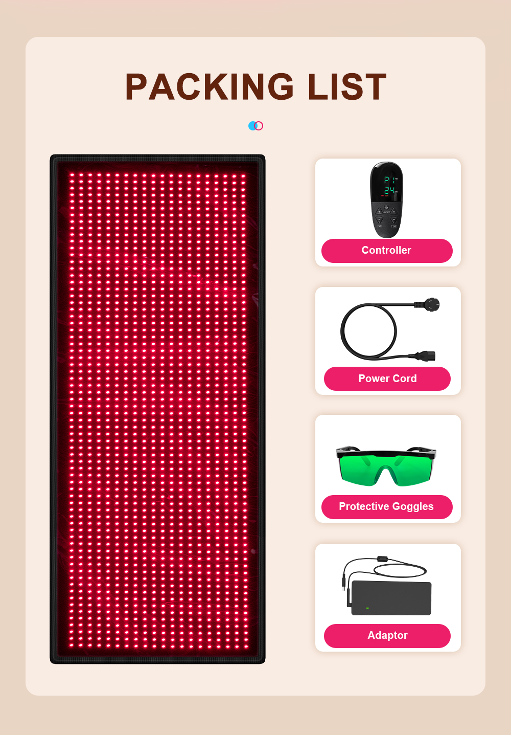 Red Therapy Light Mat Pad