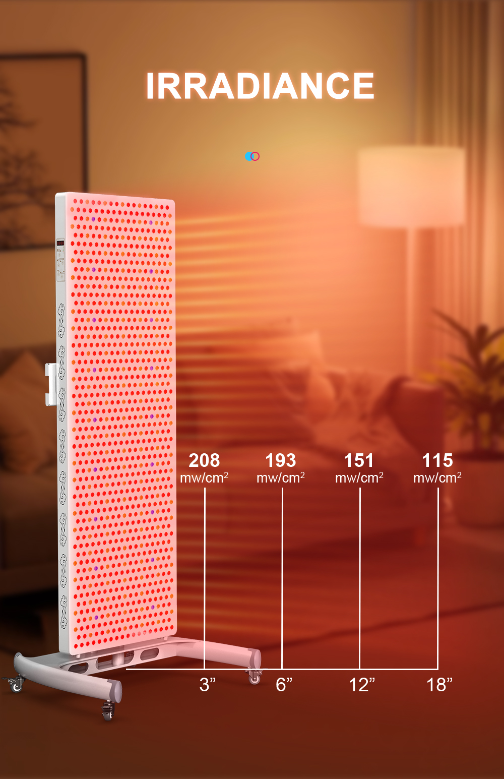 4725W red light therapy panel