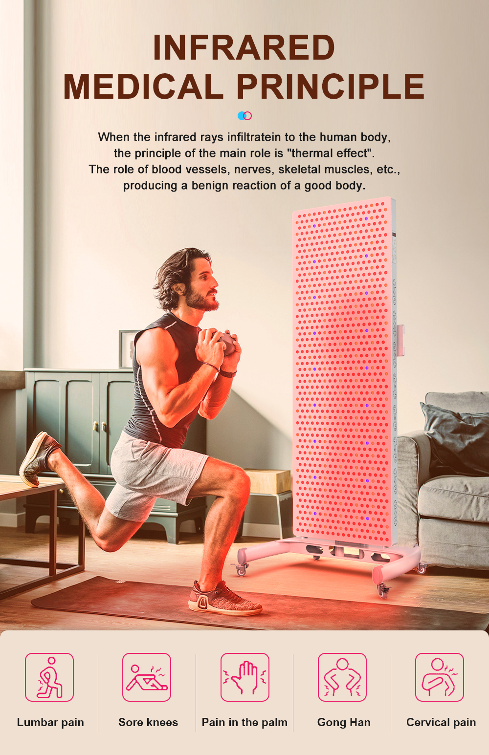 4725W red light therapy panel