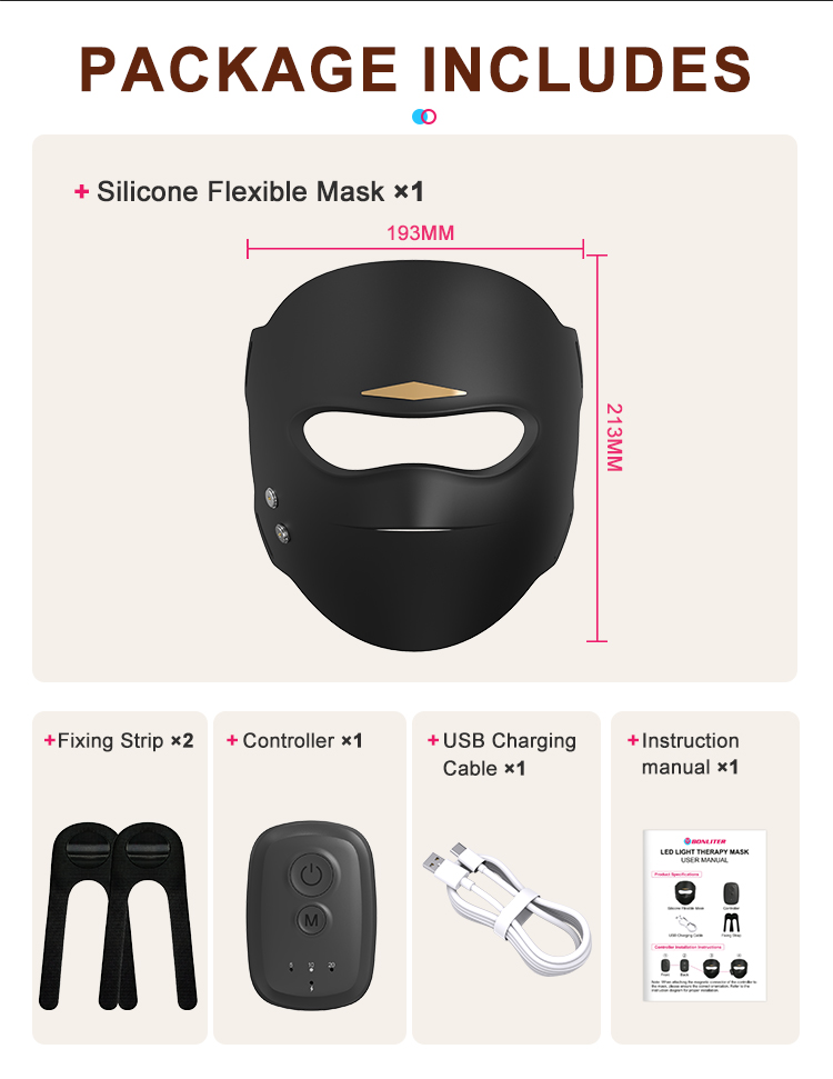 9D Multi-spectrum LED Face Mask – 4-in-1 Light Therapy for Home Use