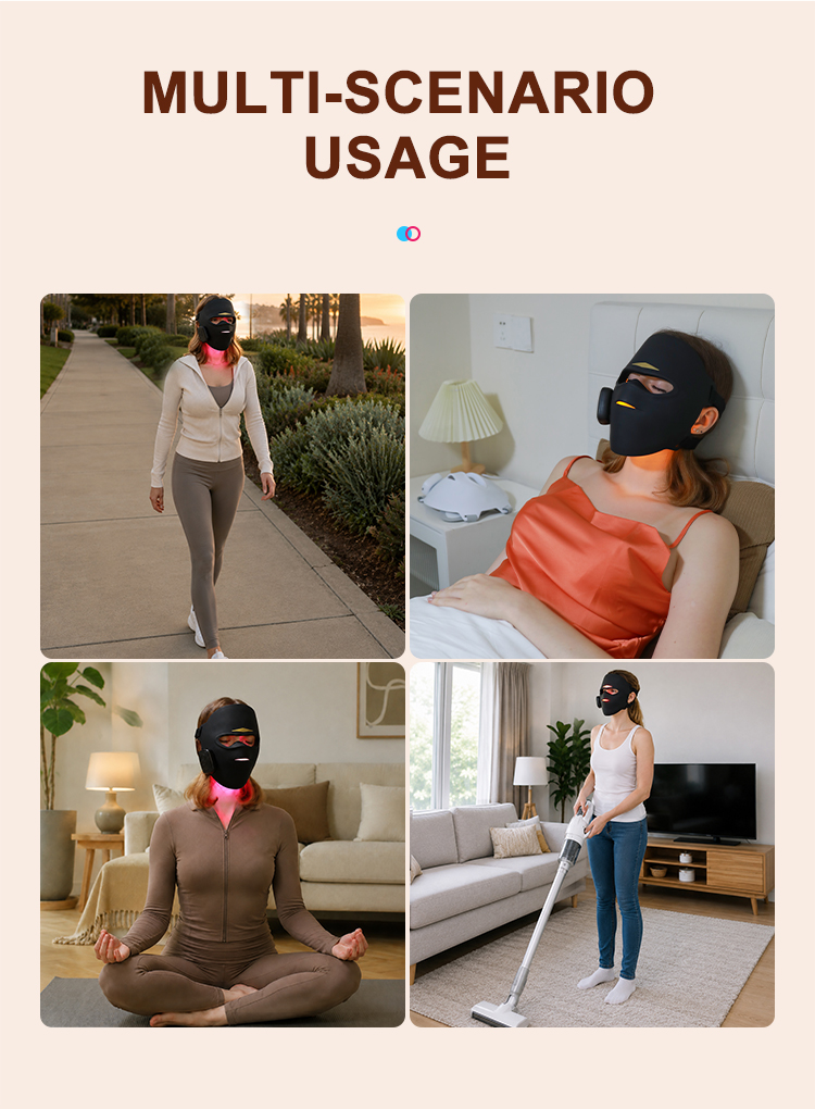 9D Multi-spectrum LED Face Mask – 4-in-1 Light Therapy for Home Use