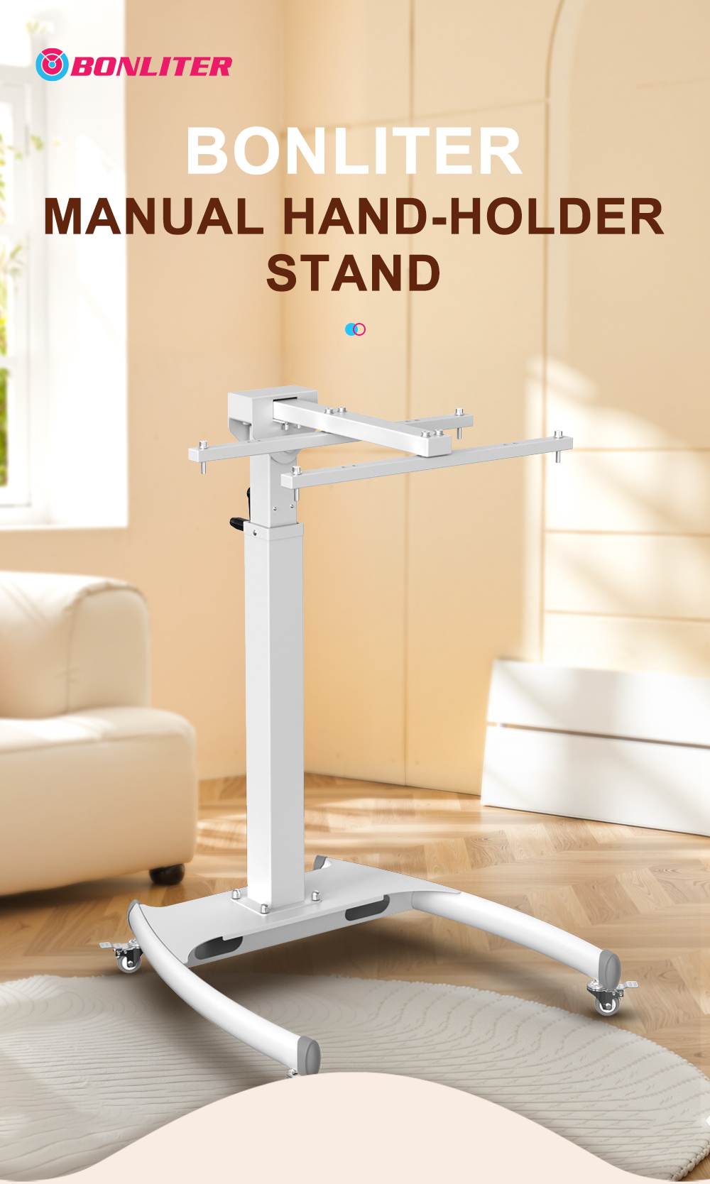 Adjustable Movable Floor Manual Stand for Red Light Therapy Panel