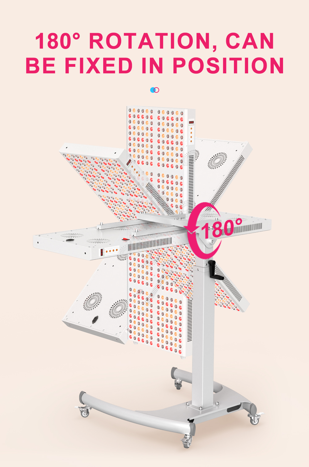 Adjustable Movable Floor Manual Stand for Red Light Therapy Panel