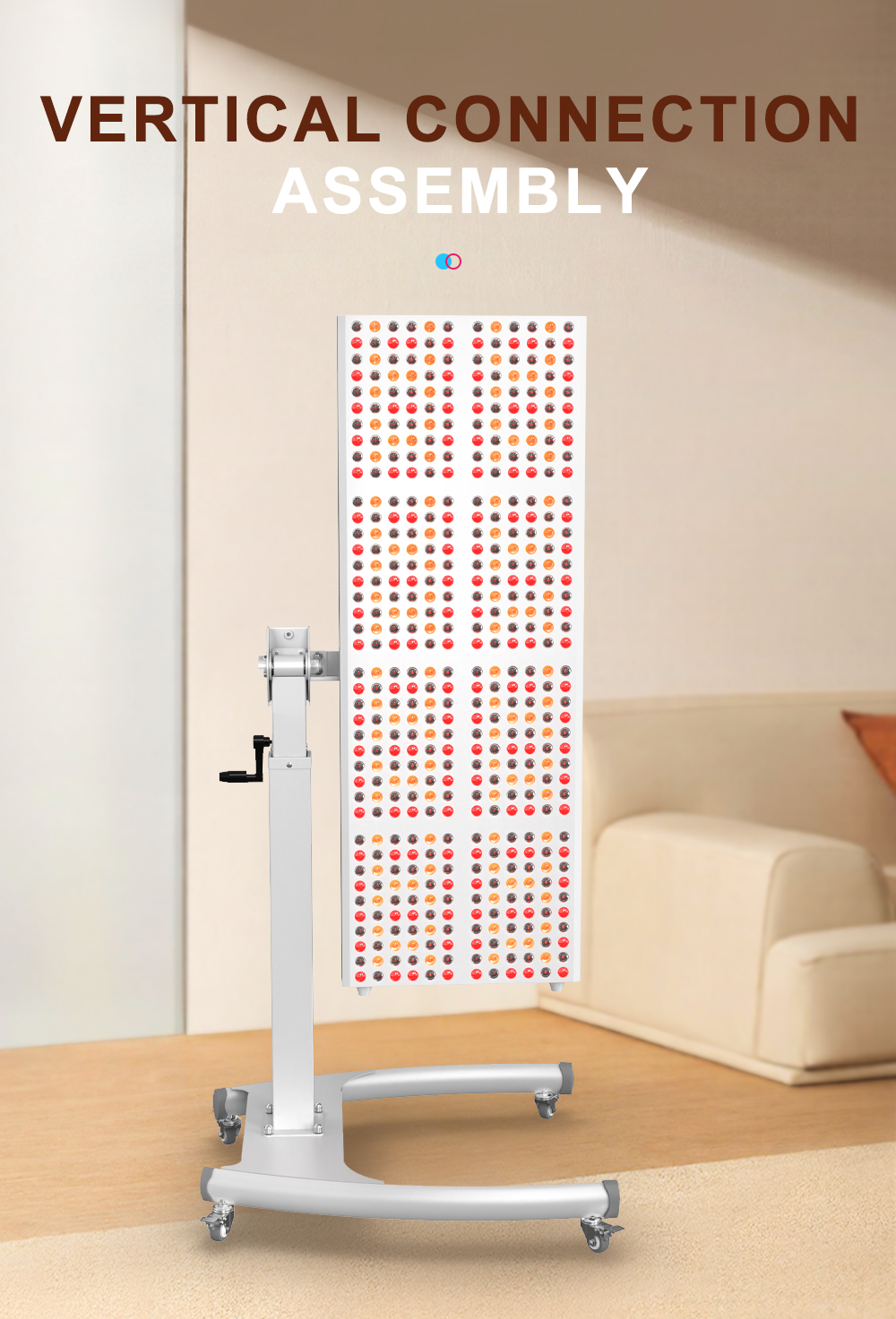 Adjustable Movable Floor Manual Stand for Red Light Therapy Panel