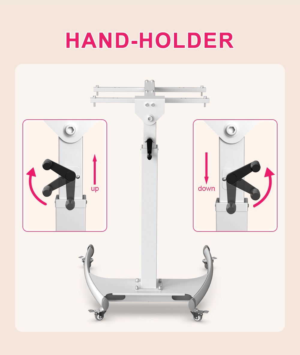 Adjustable Movable Floor Manual Stand for Red Light Therapy Panel