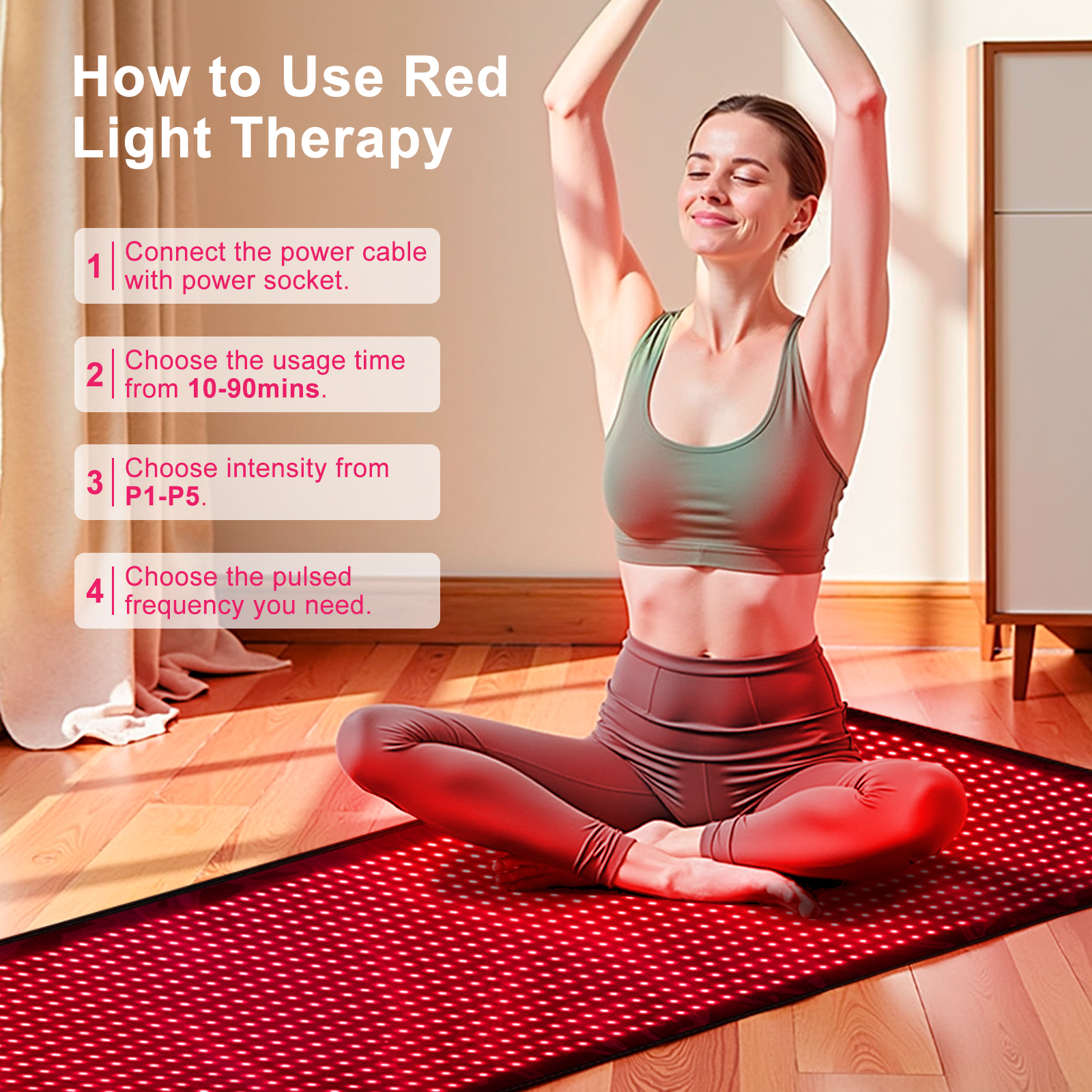 Red Therapy Light Mat Pad