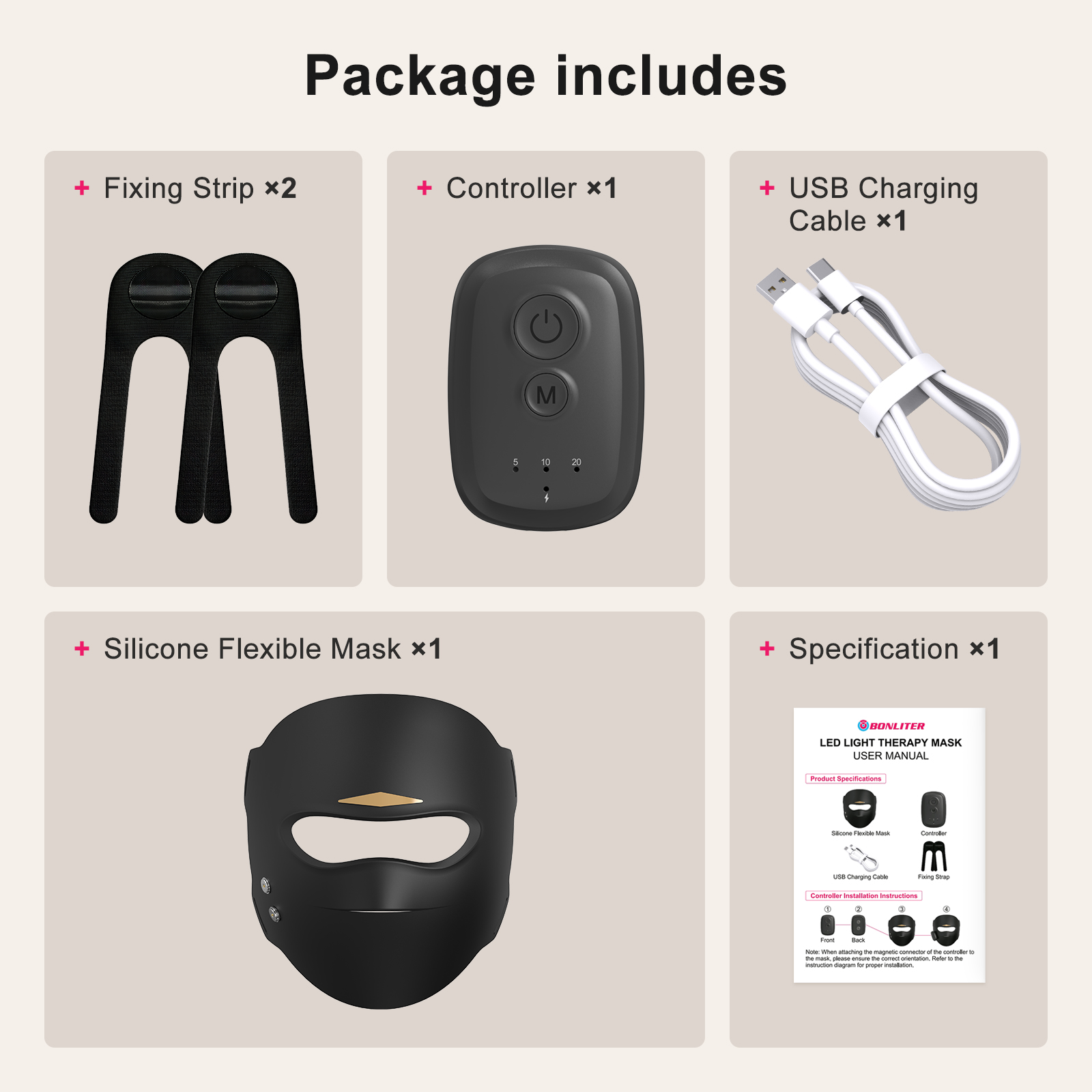 9D Multi-spectrum LED Face Mask – 4-in-1 Light Therapy for Home Use