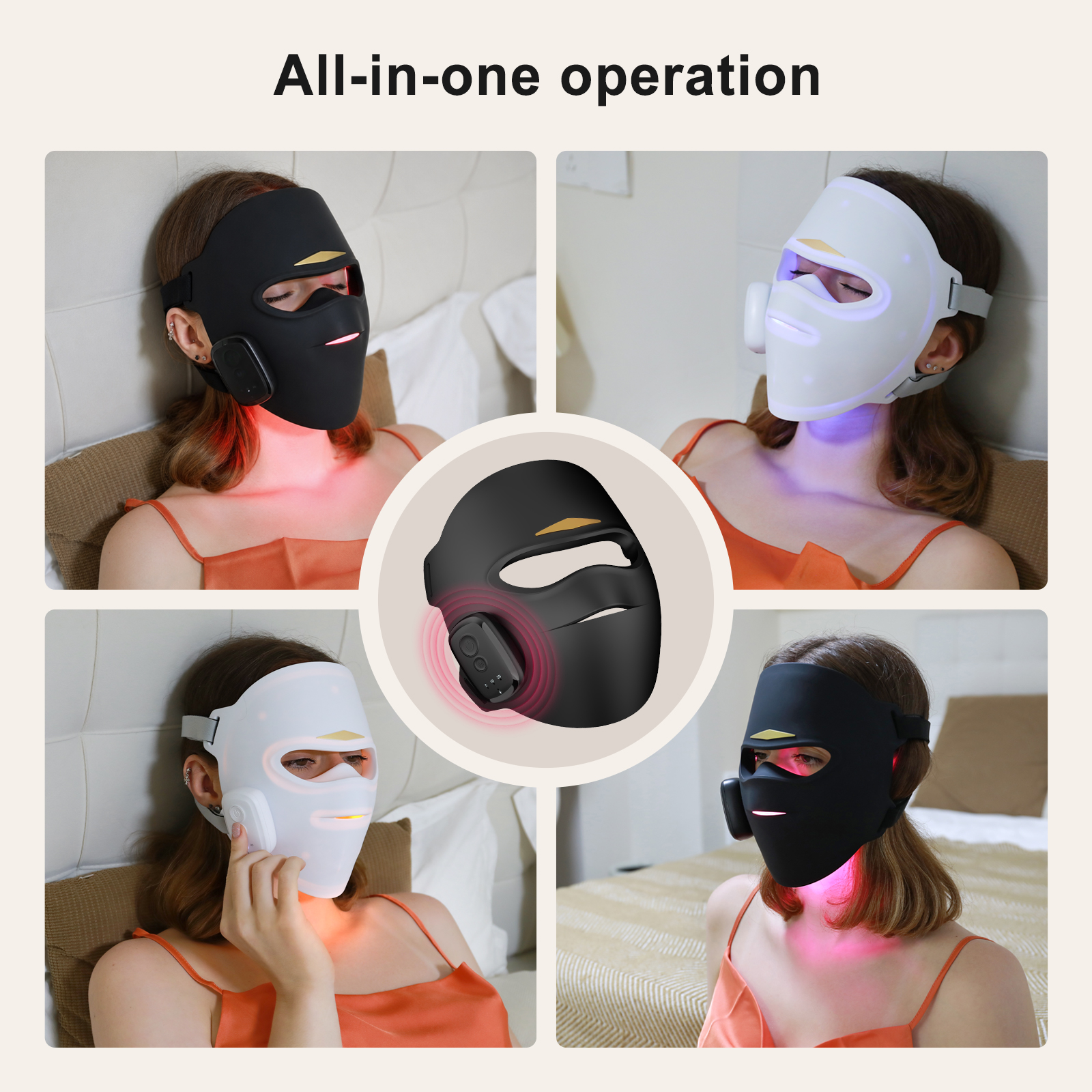 9D Multi-spectrum LED Face Mask – 4-in-1 Light Therapy for Home Use
