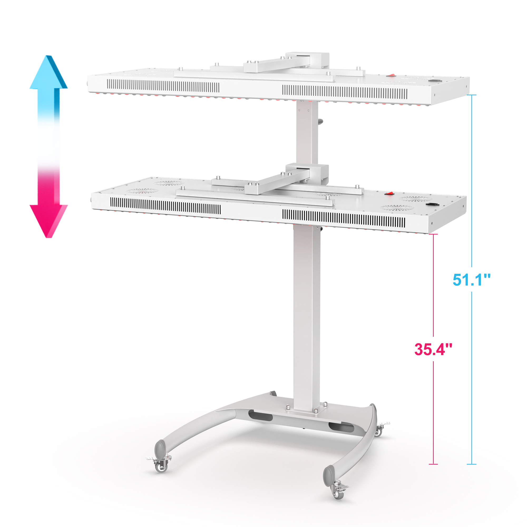 Adjustable Movable Floor Manual Stand for Red Light Therapy Panel