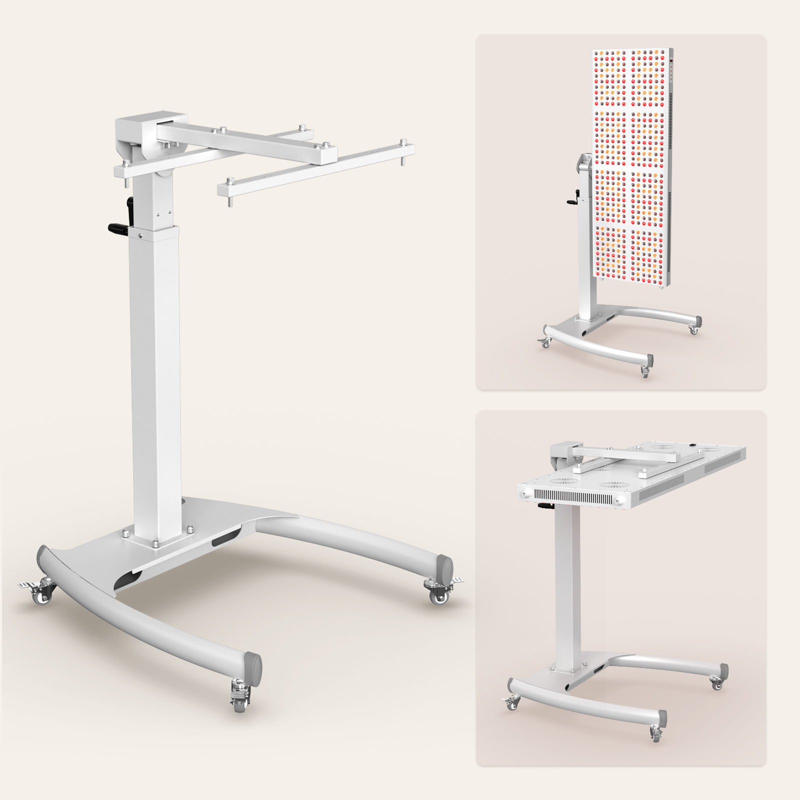 Adjustable Movable Floor Manual Stand for Red Light Therapy Panel