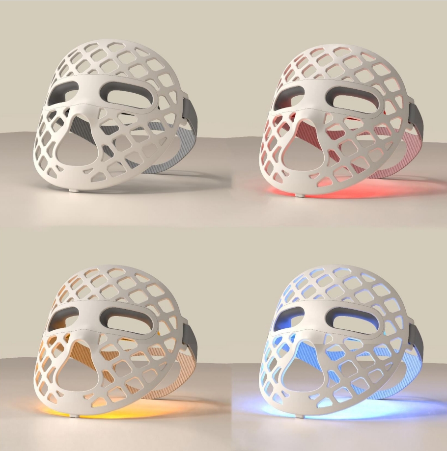 SM-W60-T / SM-W36-T – Super Light Hollow Red Light Mask with 4-in-1 LED & IP67 Waterproof
