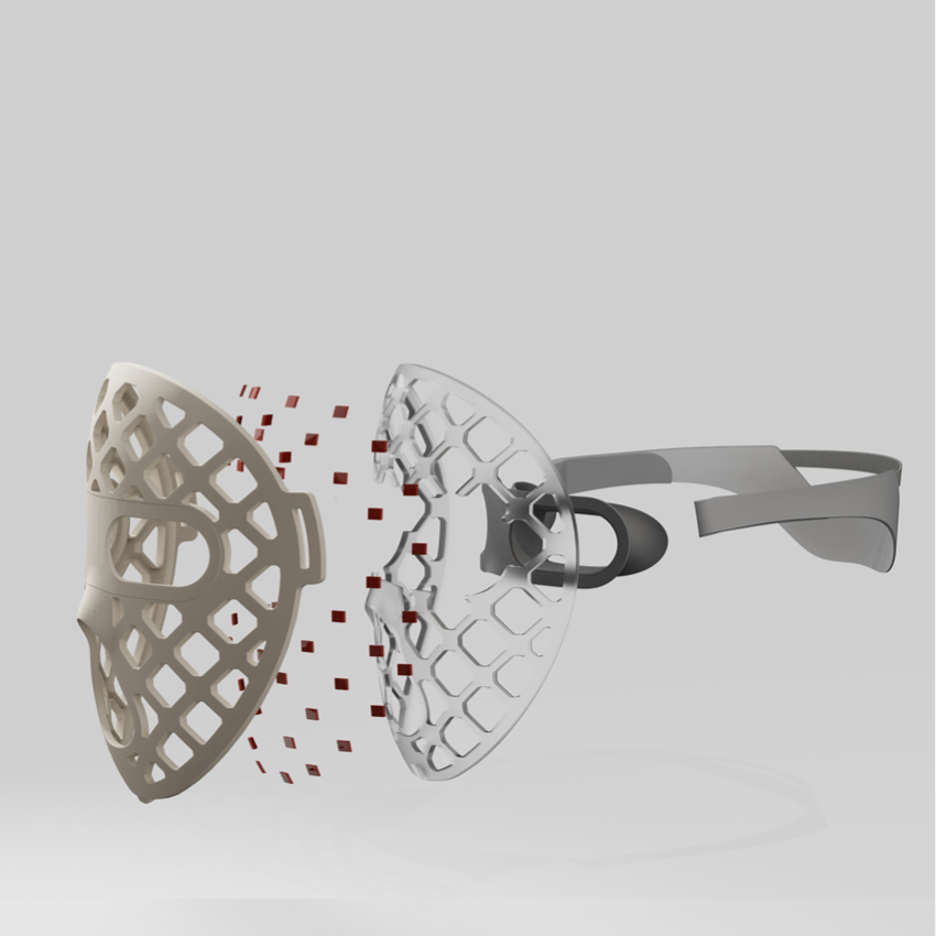 SM-W60-T / SM-W36-T – Super Light Hollow Red Light Mask with 4-in-1 LED & IP67 Waterproof